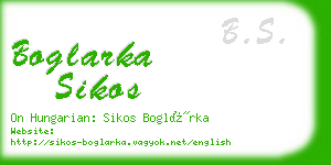 boglarka sikos business card